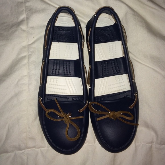 Navy CROCS flats!
