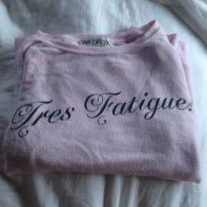 Wildfox Tres Fatigue Light Pink Sweater