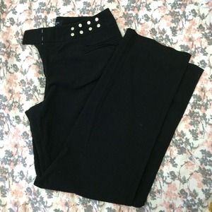 Black Studded Slacks