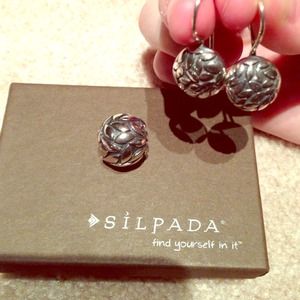 Silpada sphere slider necklace and earrings