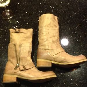 Tan leather boots Steven by Steve Madden
