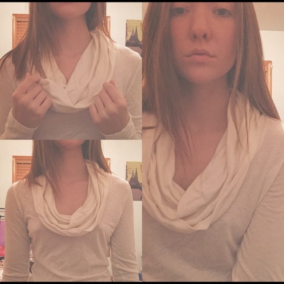 Cream long sleeve top