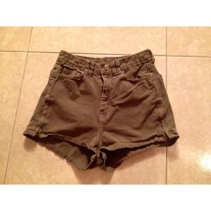 High-Waisted American Apparel Zip Shorts