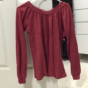 Michael Stars sparkly red flowy shirt