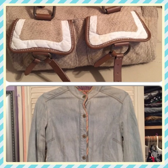 GAP Handbags - BUNDLE❗️Gap double strap bag & denim jacket!
