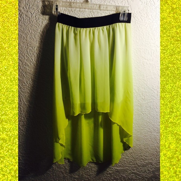 Ombré hi-low skirt