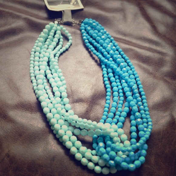 Blue anthropology necklace
