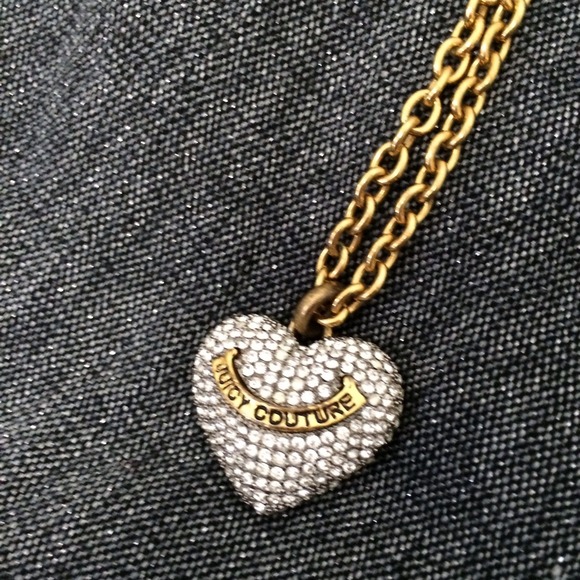 Juicy Couture Pave Heart Necklace