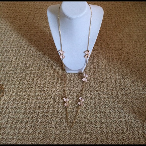 SOLD JCrew Pink Bow Necklace! - Picture 2 of 3