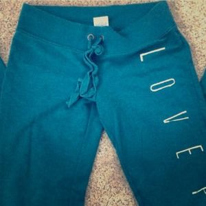 VS PINK teal flare sweats