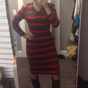 ⭐️vintage⭐️dress scalloped wool