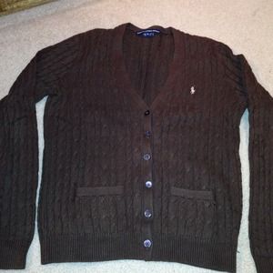 Authentic Ralph Lauren Sport Cable Knit Cardigan