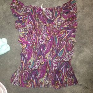 Purple paisley top