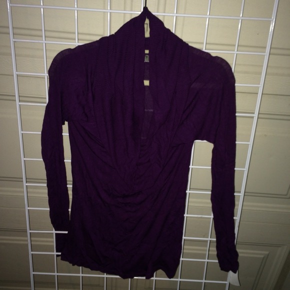 Purple cowl neck sweater