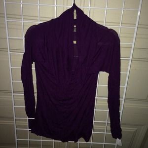 Purple cowl neck sweater