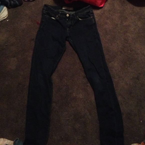 A&F super skinny dark wash jeans