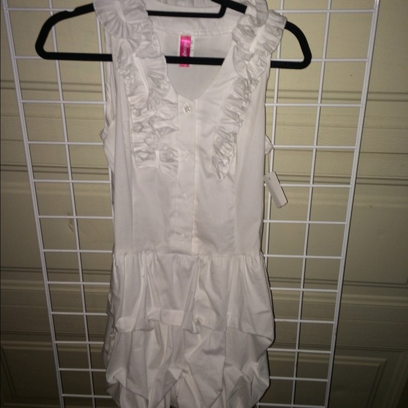 Ruffle white shirt / dress