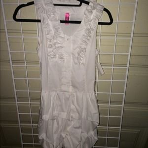 Ruffle white shirt / dress
