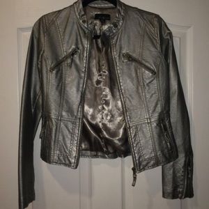 Distressed metallic jacket