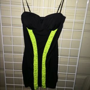 Micro mini neon corset dress