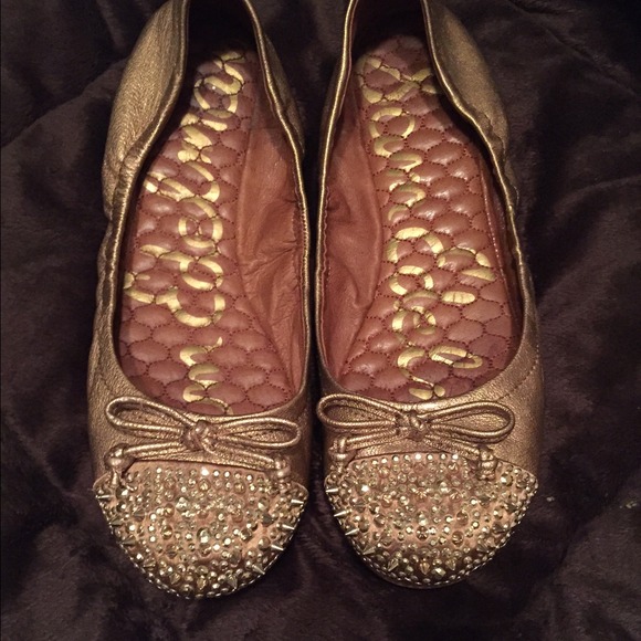 Sam Edelman gold flats