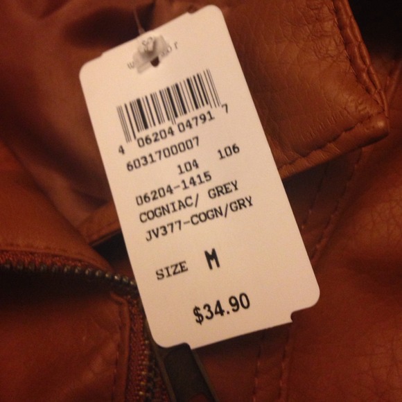 Hooded, leather jacket