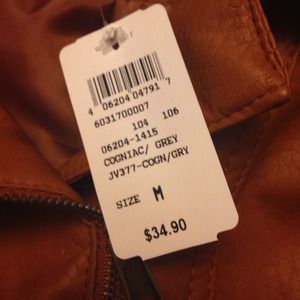 Hooded, leather jacket