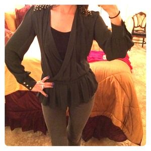 Parker green blouse
