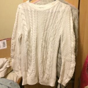 off white knit sweater
