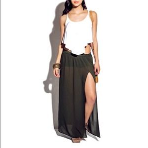 Green With Envy Maxi Skirt