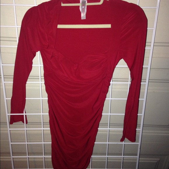 Red stretch dress
