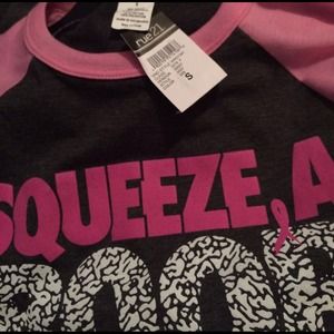 Breast cancer baseball tee