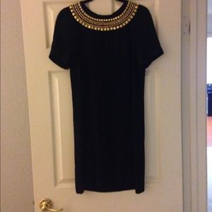 MK black and gold studs dress