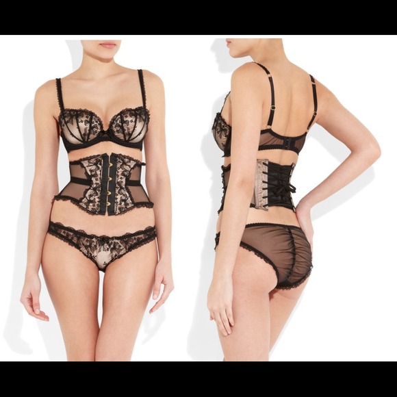 AGENT PROVOCATEUR lace & satin waspie waistcincher