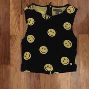 Tight smiley face muscle tank
