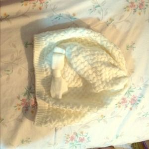 Cream Slouchy Beanie
