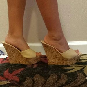 Beige wedges (: