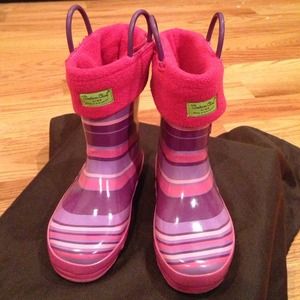 FINAL SALE! Kids Rainboots w/ Fleece Socks