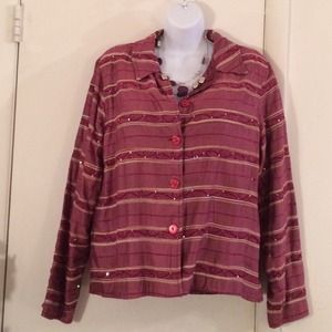 💐REDUCED 💐 NEW 2N 1 Reversible Stripe jacket💐