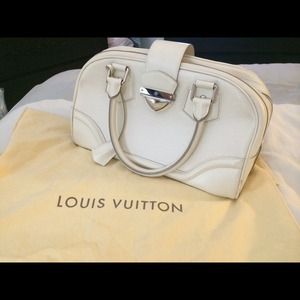Louis Vuitton Epi Ivory BowlingMontaignePM Handbag