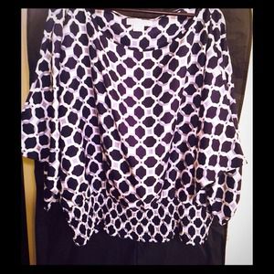 Michael Kors Blouse- elastic waist, Blue, Grey, Wt