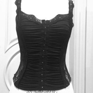 A beautiful GUESS  black lace corset looking tank