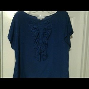 FINAL PRICE  Black Rainn Ruffled Blouse