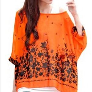 Allegra K Lady Batwing Sleeve