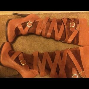 Weebee Camel colored boots.