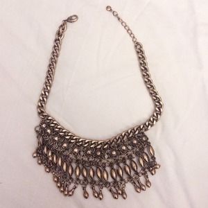 Antique gold statement necklace