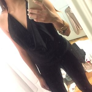 Tobi Black Halter Tie Top