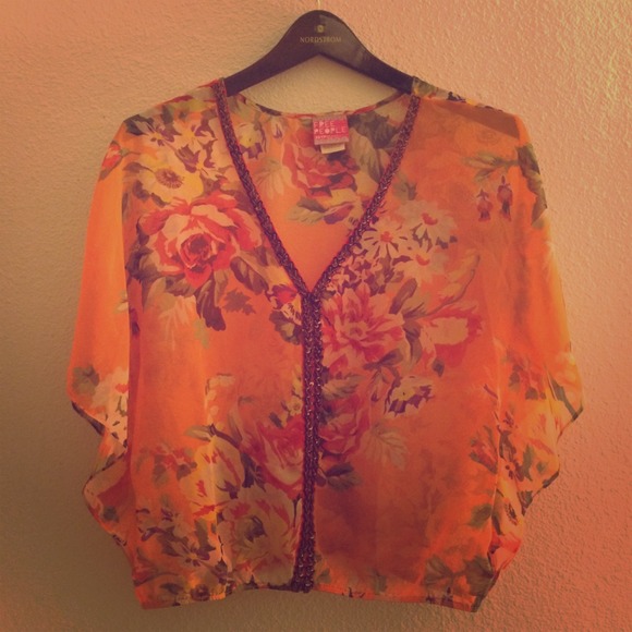Free People Floral Blouse