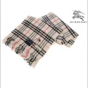 Burberry Cashmere Scarf Stone Check