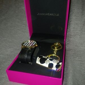 Womens watch and keychain set